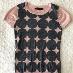 The Limited Short Sleeve Polka Dot Sweater
